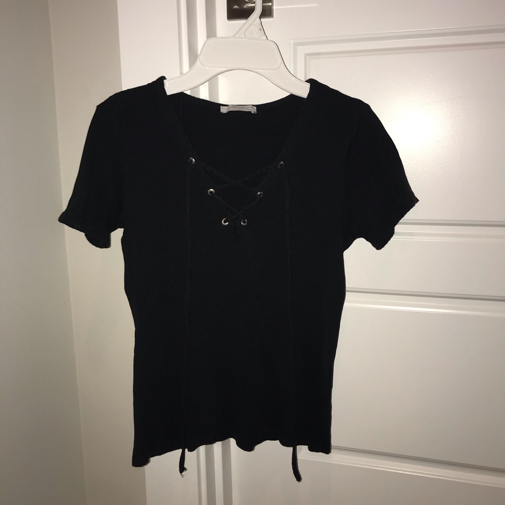 Zara cropped criss cross top